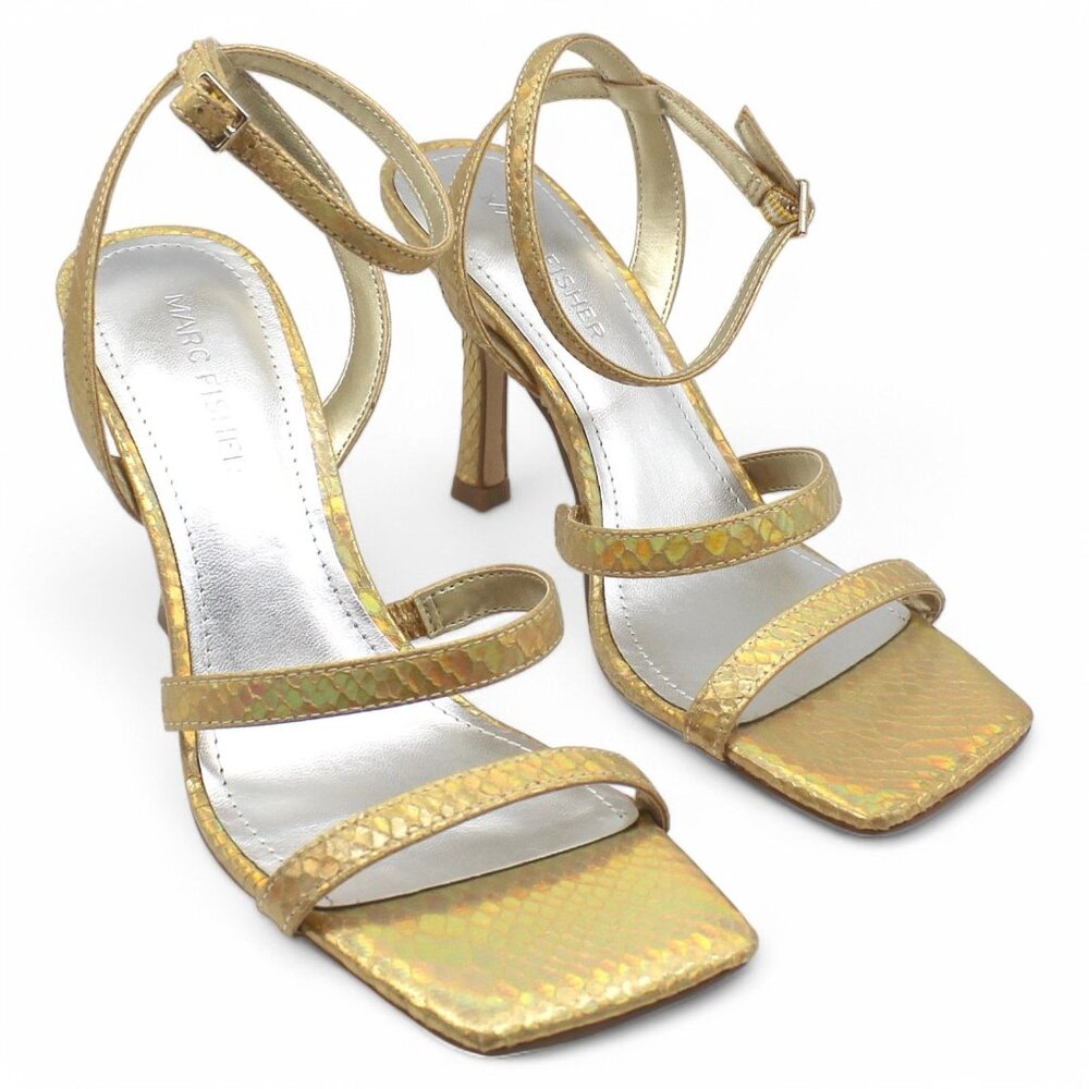 Brand New Marc Fisher Multicolor Strappy Heels - Picture 2 of 8